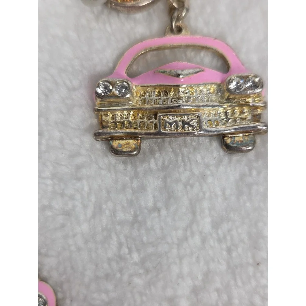 Vintage Mary Kay‎ Pink Cadillac Earrings Rhinestone Kitsch Car Novelty